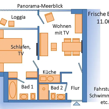 Strandnahe Fb11.06 Mit Meerblick Apartment Cuxhaven